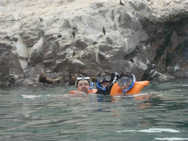 snorkel en el mar